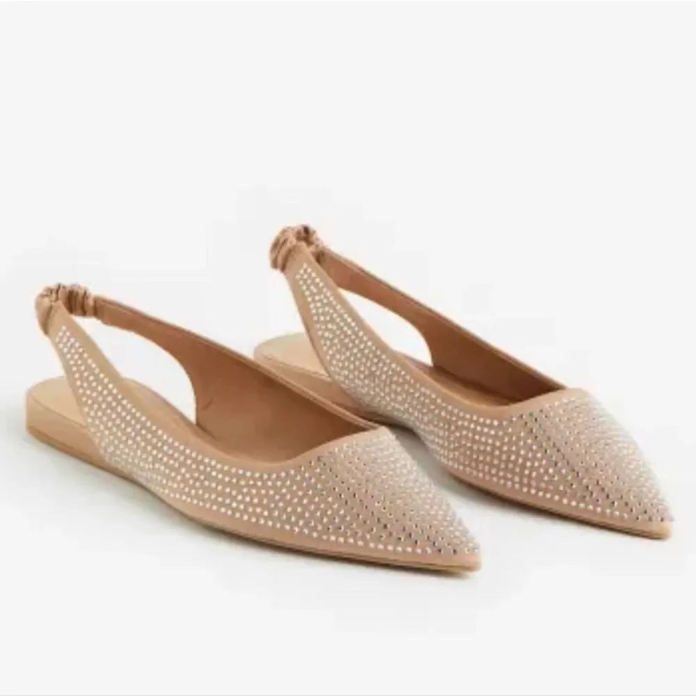 BRAND NEW MADDEN GIRL RHINESTONE-EMBELLISHED SLINGBACK FLAT G1